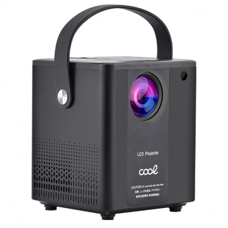 Projetor compacto COOL Rainbow 3000 lúmens alto-falante integrado + HDMI/SD/USB + espelho Wifi (preto)