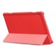 Capa Huawei Matepad T10s de couro vermelho liso de 10,1 polegadas