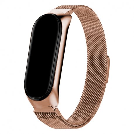 Strap COOL for Xiaomi Mi Band 5 / 6 / 7 / Amazfit Band 5 Metal Rose Gold