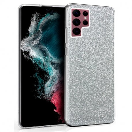 COOL Case for Samsung S908 Galaxy S22 Ultra Glitter Silver