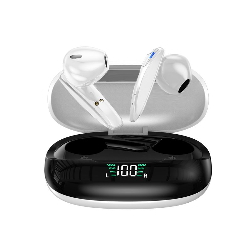 Auriculares Stereo Bluetooth Earbuds Inalámbricos TWS Lcd COOL Shadow Blanco