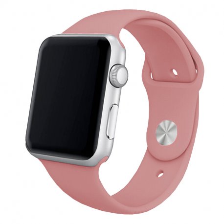 Strap COOL for Apple Watch Series 1 / 2 / 3 / 4 / 5 / 6 / 7 / 8 / 9 / SE (38 / 40 / 41 mm) Pink Rubber