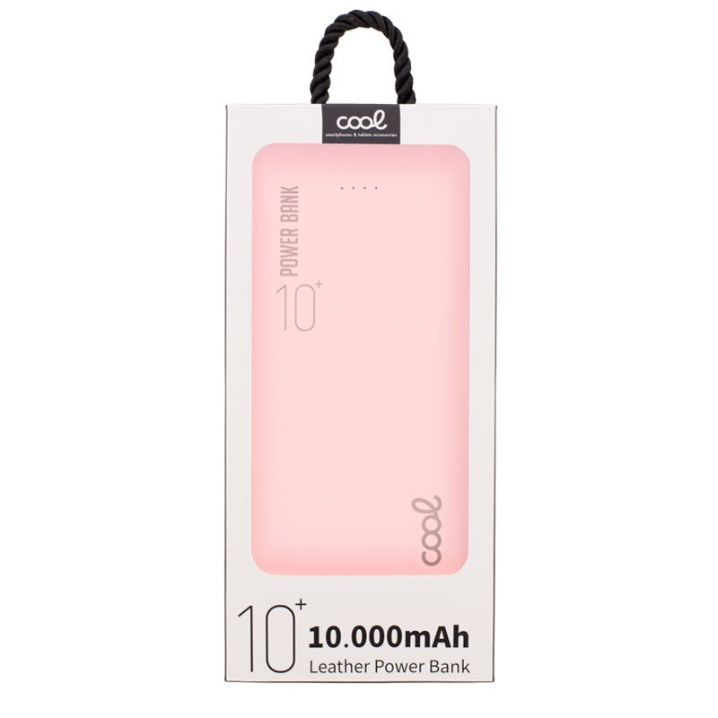 Bateria Externa Universal Power Bank 10.000 mAh (2 x usb / 2.1A) COOL  Leather Negro - Cool Accesorios