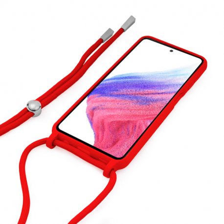 Custodia COOL per Samsung A536 Galaxy A53 5G Cord Plain Red