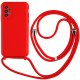 Estojo legal para Samsung A536 Galaxy A53 5G cabo liso vermelho