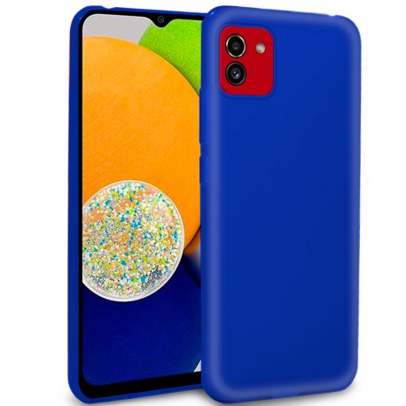 COOL Custodia in silicone per Samsung A035 Galaxy A03 (blu)