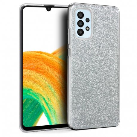 COOL custodia per Samsung A336 Galaxy A33 5G Glitter Argento