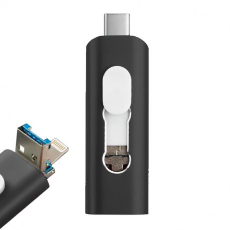Pen Drive x USB 128 GB COOL (3 in 1) Lightning / Type-C / USB Nero