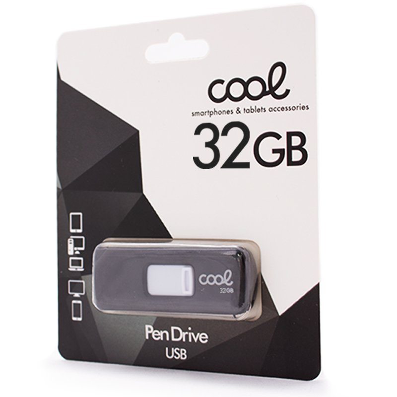 Pen Drive USB x32 GB 2.0 COOL Basic Negro
