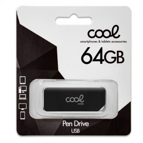 Pen Drive USB x64 GB 2.0 COOL Board Nero