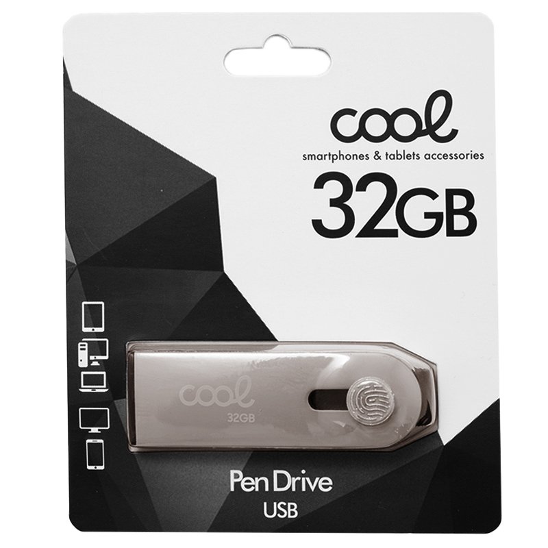 Pen Drive USB x32 GB 2.0 COOL Optimus Silver