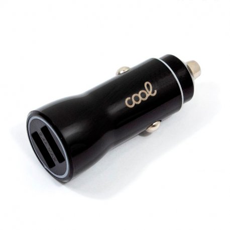 Universal Car Charger Dual Usb Input COOL Black 2.4 Amp