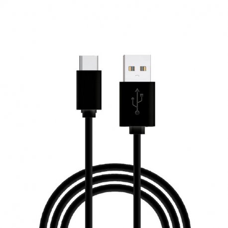 Cabo USB COOL Universal TYPE-C compatível (1,2 metros) Preto 2,4 Amp