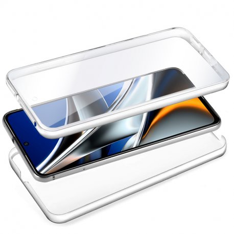 Capa COOL de Silicone 3D para Xiaomi Poco X4 Pro 5G (frente e verso transparentes)