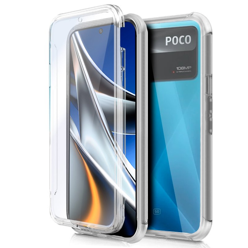 Funda COOL Silicona 3D para Xiaomi Poco X4 Pro 5G (Transparente Frontal + Trasera)