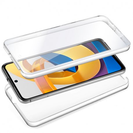 COOL Custodia in silicone 3D per Xiaomi Poco M4 Pro 5G / Redmi Note 11S 5G (Trasparente anteriore + posteriore)