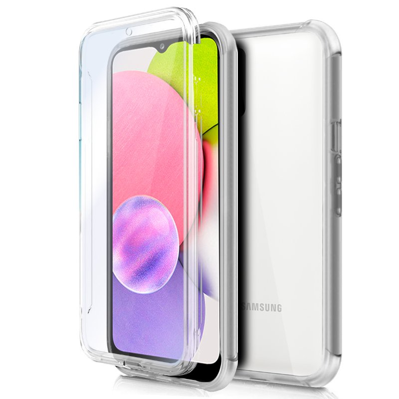 Funda COOL Silicona 3D para Samsung A037 Galaxy A03s (Transparente Frontal + Trasera)