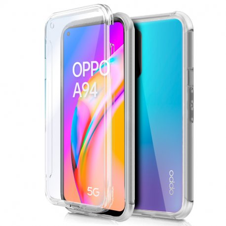 COOL Custodia in silicone 3D per Oppo A94 5G / Reno 5Z (anteriore + posteriore trasparente)