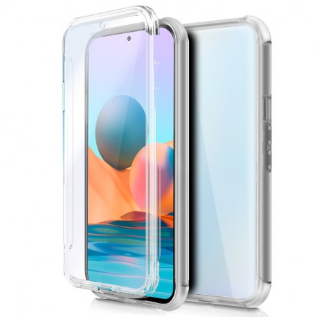 COOL Custodia in silicone 3D per Xiaomi Redmi Note 10 Pro (anteriore + posteriore trasparente)