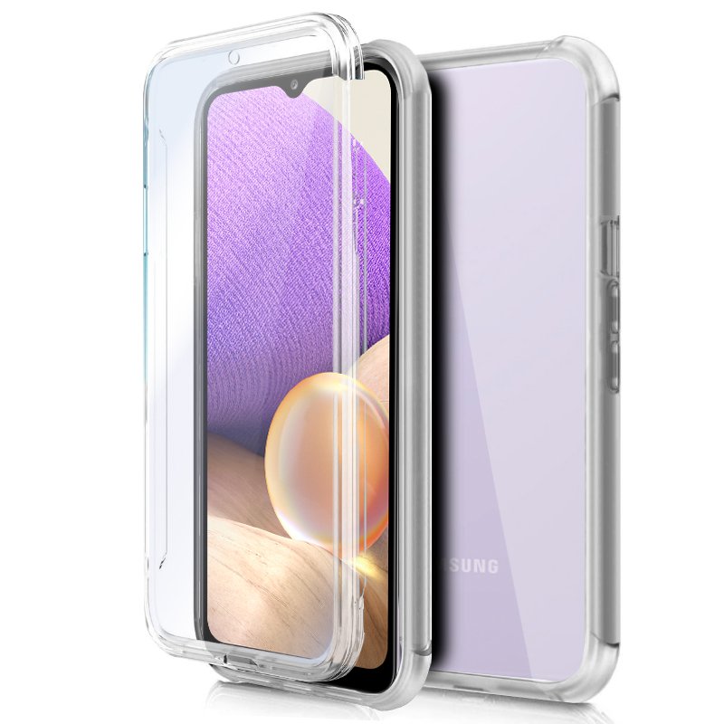 Funda COOL Silicona 3D para Samsung A326 Galaxy A32 5G (Transparente Frontal + Trasera)