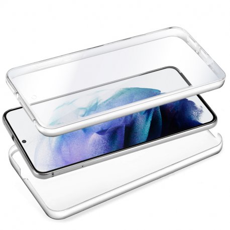 Custodia in silicone 3D per Samsung G996 Galaxy S21 Plus (anteriore + posteriore trasparente)