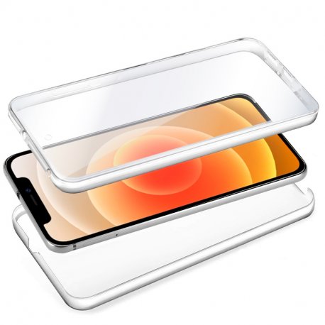 Capa COOL de Silicone 3D para iPhone 12 mini (frente e verso transparentes)