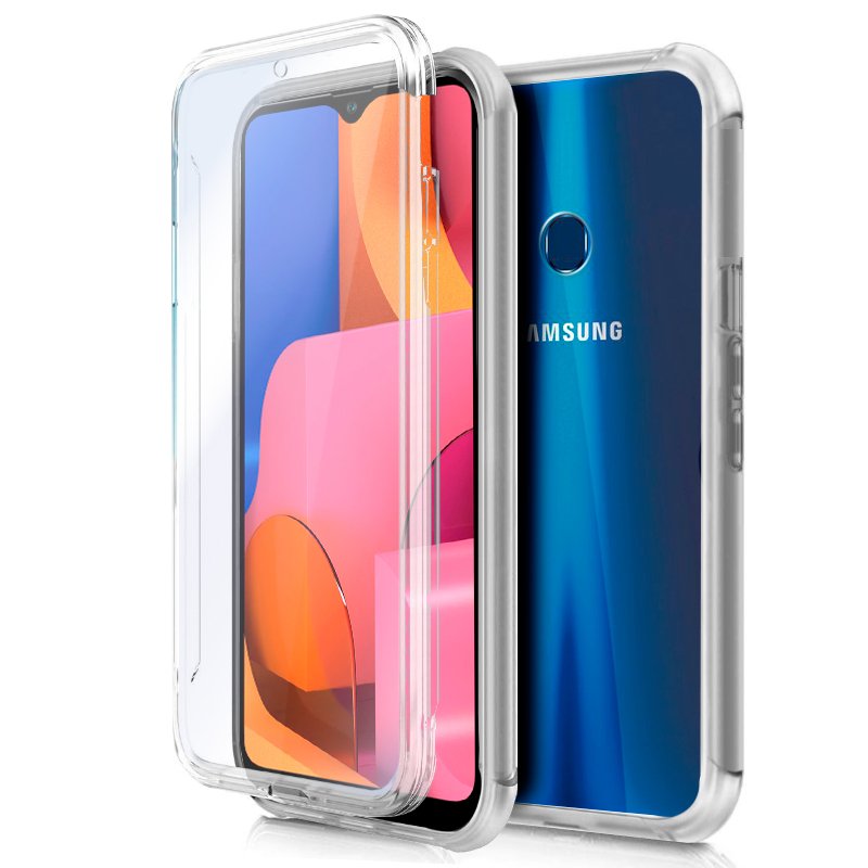 Funda COOL Silicona 3D para Samsung A207 Galaxy A20s (Transparente Frontal + Trasera)