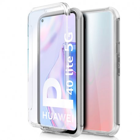  KENHES Funda de espejo con tapa para Huawei P40 Lite 5G [con  protector de pantalla de vidrio templado] [soporte] Platin Clear View 360°  a prueba de golpes cubierta espejo compatible con