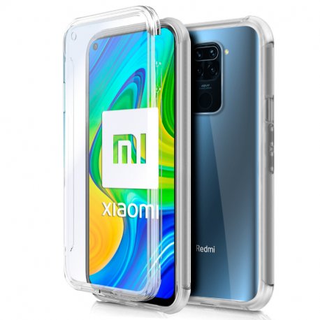 Custodia in silicone 3D Xiaomi Redmi Note 9 (trasparente anteriore + posteriore)