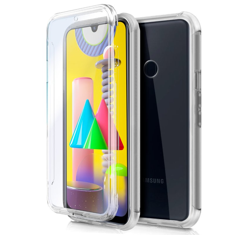 Funda COOL Silicona 3D para Samsung M315 Galaxy M31 (Transparente Frontal + Trasera)
