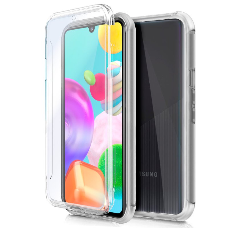 Funda COOL Silicona 3D para Samsung A415 Galaxy A41 (Transparente Frontal + Trasera)