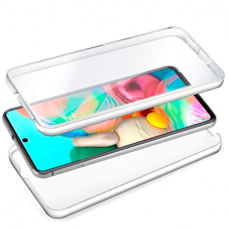 Capa COOL de Silicone 3D para Samsung A715 Galaxy A71 (frente e verso transparentes)