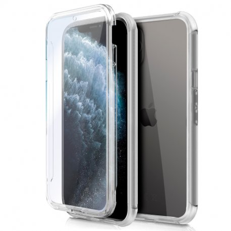 COOL Custodia in silicone 3D per iPhone 11 Pro (anteriore + posteriore trasparente)