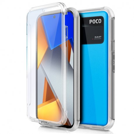 Capa COOL de Silicone 3D para Xiaomi Poco M4 Pro (frente e verso transparentes)
