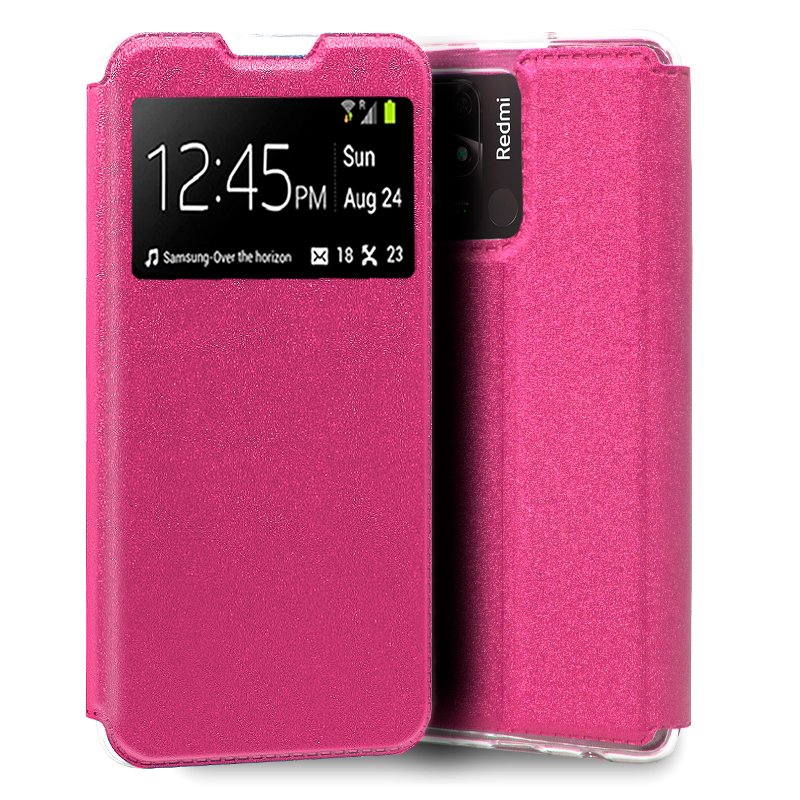 Funda COOL Flip Cover para Xiaomi Redmi 10C Liso Rosa