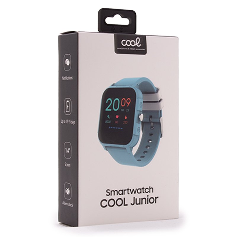 Smartwatch COOL Junior Silicona Azul (Salud, Deporte, Sueo, IP68, Juegos)
