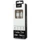 Cable USB Compatible COOL Universal (Micro-Usb) 3 metros Blanco 2.4 Amp