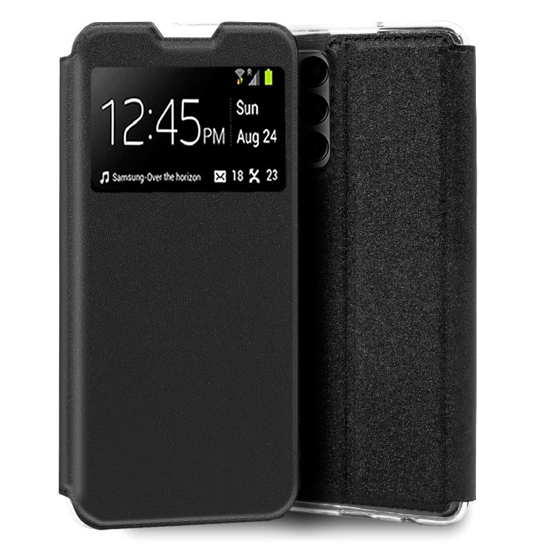 Funda COOL Flip Cover para Samsung M135 Galaxy M13 / A23 5G Liso Negro
