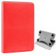 Capa COOL Ebook Tablet 9,7 - 10,5 polegadas Rotativo Couro Vermelho