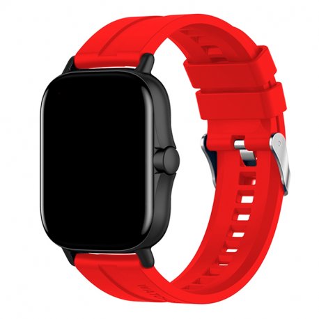 Correia Universal 20mm Amazfit Bip / GTS / Bip Lite / Huawei / Samsung / COOL Borracha Vermelho