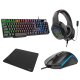 Pacchetto tastiera Gaming USB Spagnolo + Auricolari + Mouse + Tappetino per mouse COOL Town
