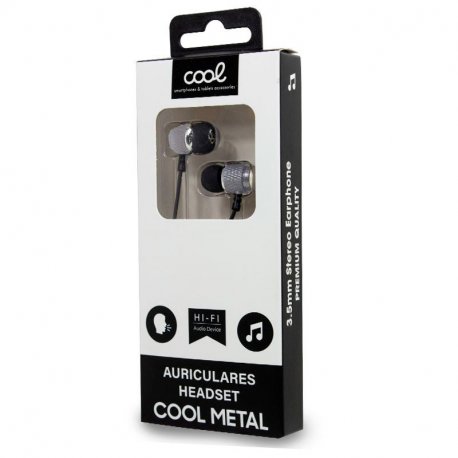 Coolbox Coolsand Earth05 - Auriculares De Diadema Acolchada Y Ajustable,  Alámbricos, Sonido Estéreo De Gran Calidad. Color Negro