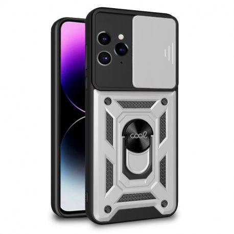 COOL Case for iPhone 14 Pro Max Hard Ring Silver