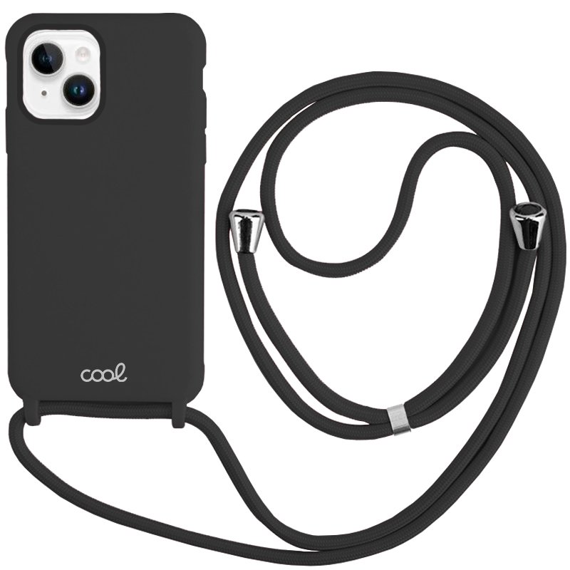 Carcasa COOL para iPhone 14 Plus Cordón Liso Negro