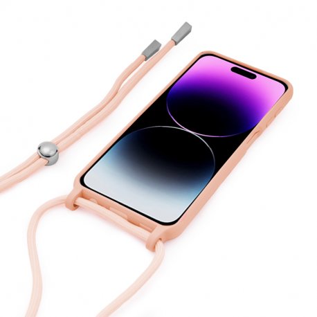 Capa COOL para iPhone 14 Pro Max Cabo Rosa Liso