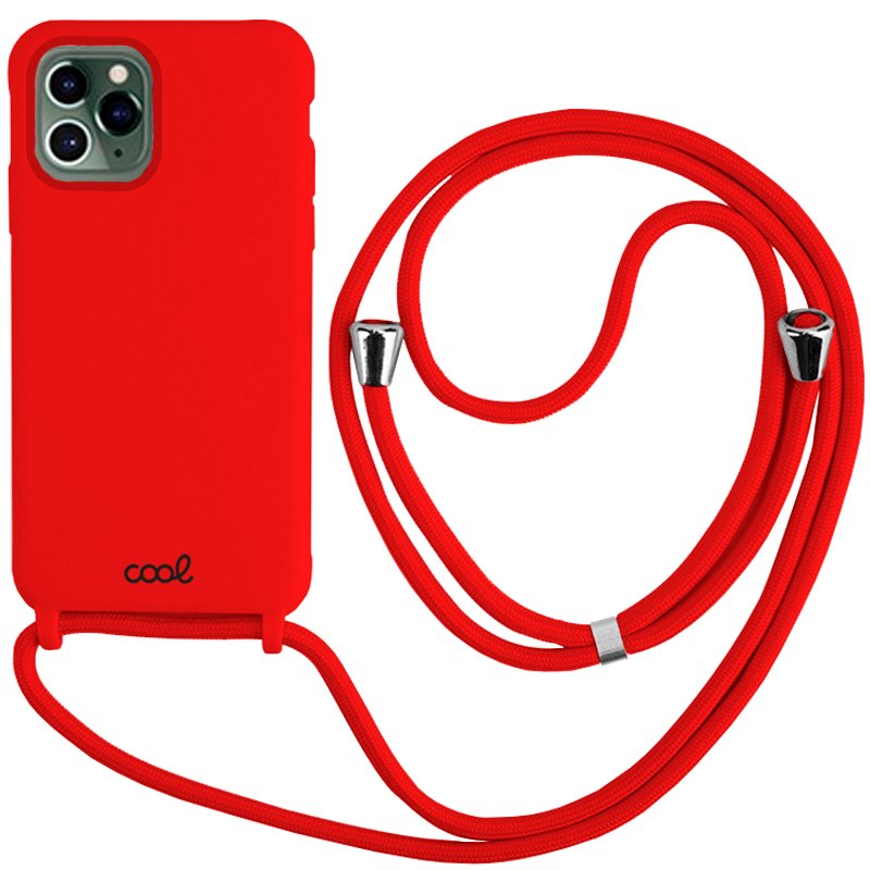 Carcasa COOL para iPhone 14 Pro Cordón Liso Rojo