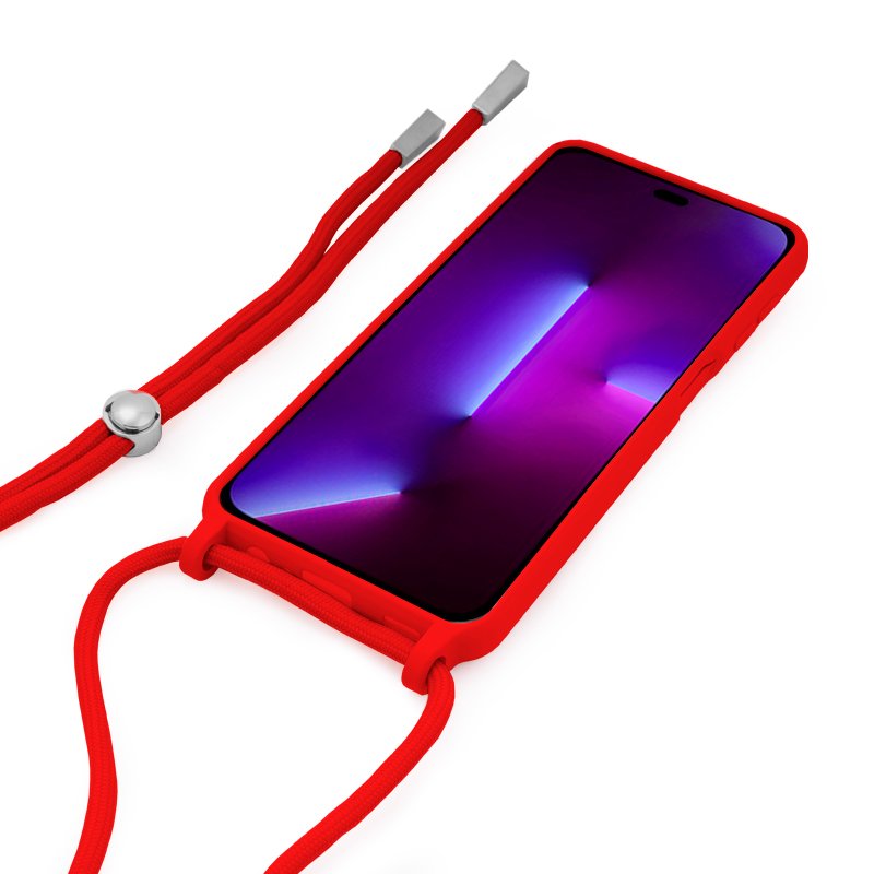 Carcasa COOL para iPhone 14 Pro Cordn Liso Rojo
