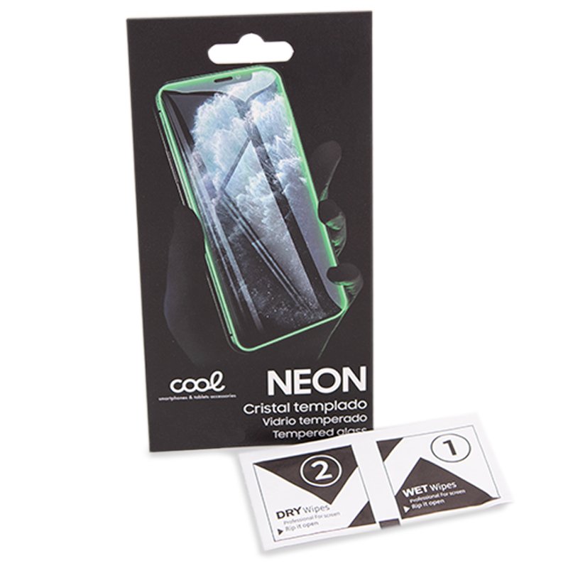 Cool Neon Protector Pantalla Cristal Templado para iPhone 13 Pro Max / 14  Plus
