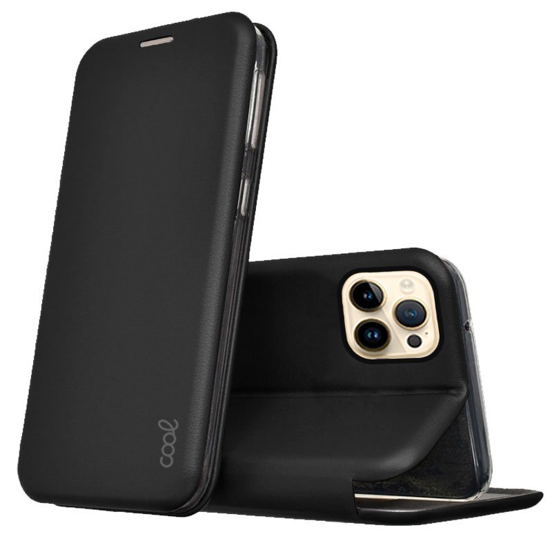 Funda COOL Flip Cover para iPhone 14 Pro Max Elegance Negro