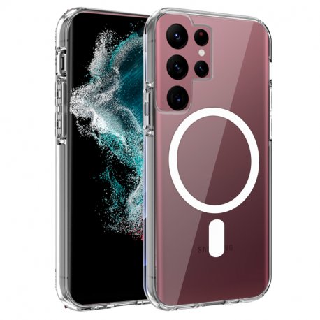 Custodia COOL per Samsung S908 Galaxy S22 Ultra trasparente magnetica